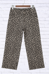 Leopard Straight Loose Leg Jeans