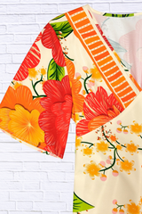 Floral Print V-Neck Maxi Dress