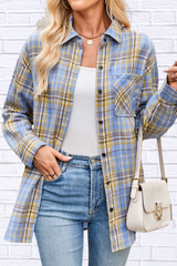 Plaid Button Up Long Sleeve Shirt