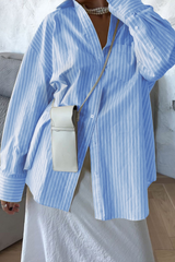 Effortless Cool – Oversized Striped Button-Down Shirt