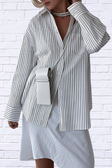 Effortless Cool – Oversized Striped Button-Down Shirt