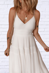 V-Neck High Waist Cami Dress