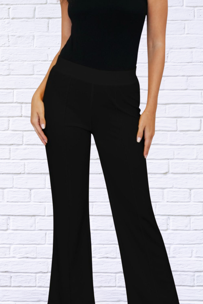 Jenna Elastic Waist Bootcut Pants