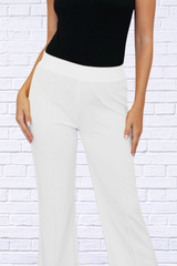 Jenna Elastic Waist Bootcut Pants