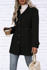 Jamie Collared Neck Button Up Coat