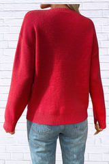 Bow Round Neck Long Sleeve Sweater