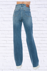 Judy Blue Full Size Tummy Control Cut Raw Hem Straight Jeans