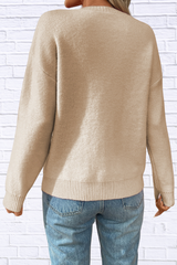 Bow Round Neck Long Sleeve Sweater