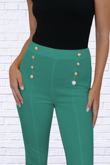High Waist Sailor Skinny Pants