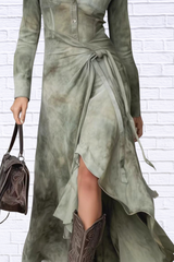 High-Low Long Sleeve Dress