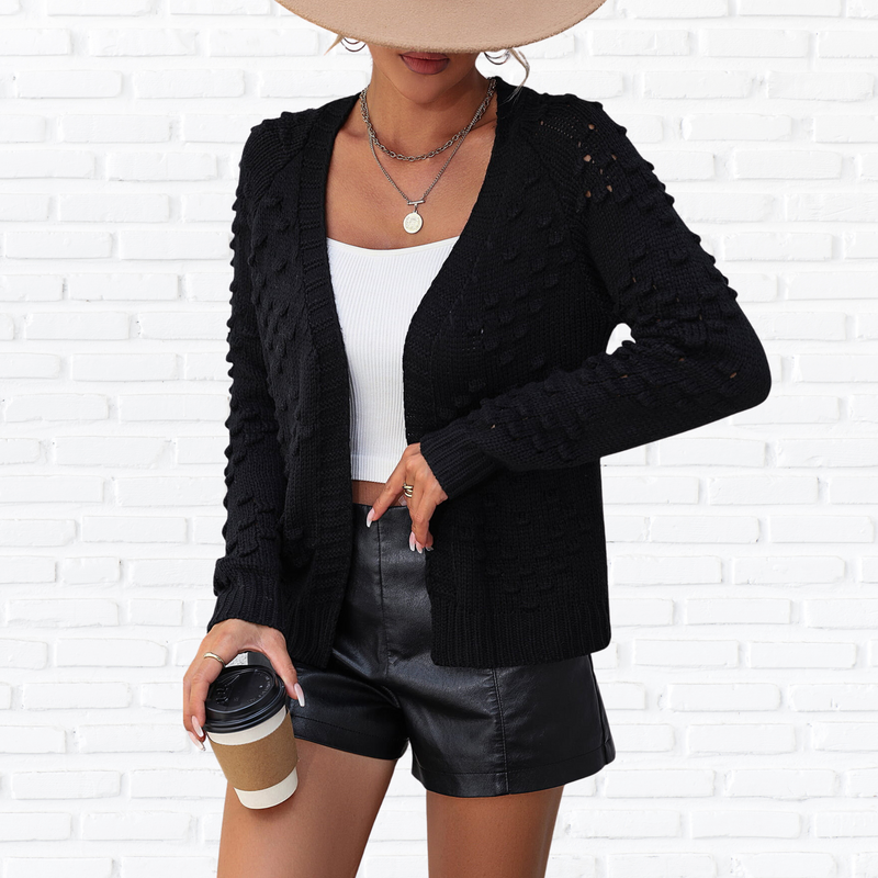 Open Front Long Sleeve Cardigan