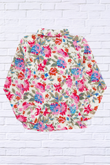 Floral Collared Neck Long Sleeve Shirt