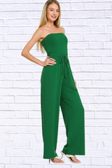 Tube Top Jumpsuit with Drawstring Waist