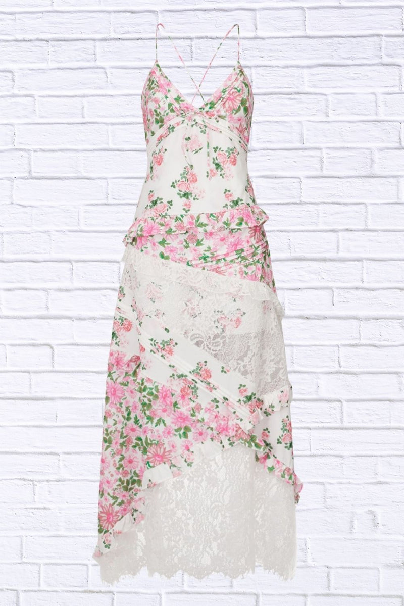 diva pink lace floral maxi dress Daring Diva Women's Plus Scoop Neck 3/4 Sleeves Floral Lace Dresses 1X Pink, Size: 1XL
