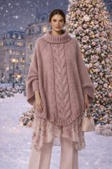 Full Size Cable-Knit Long Sleeve Sweater Plus Size