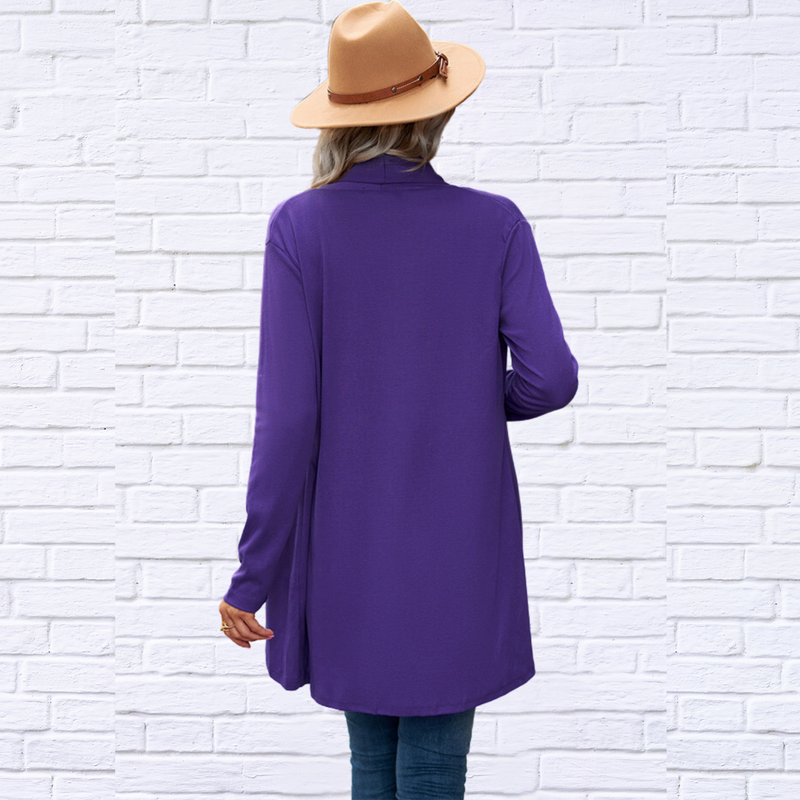 Open Front Light Weight Long Sleeve Cardigan