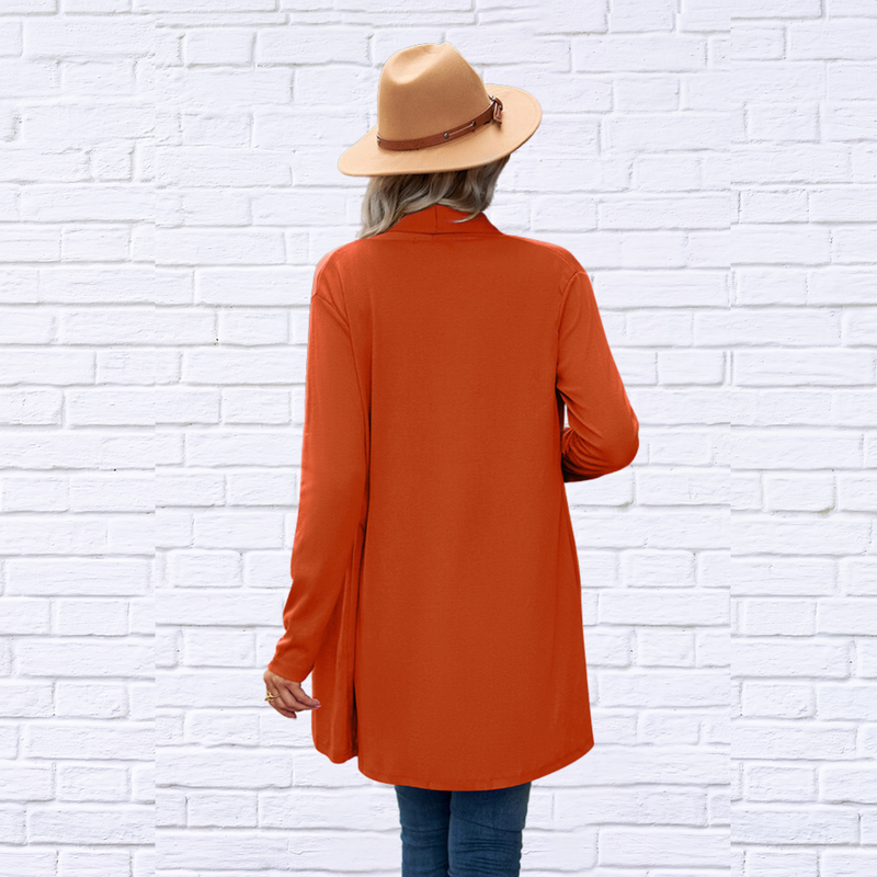 Open Front Light Weight Long Sleeve Cardigan