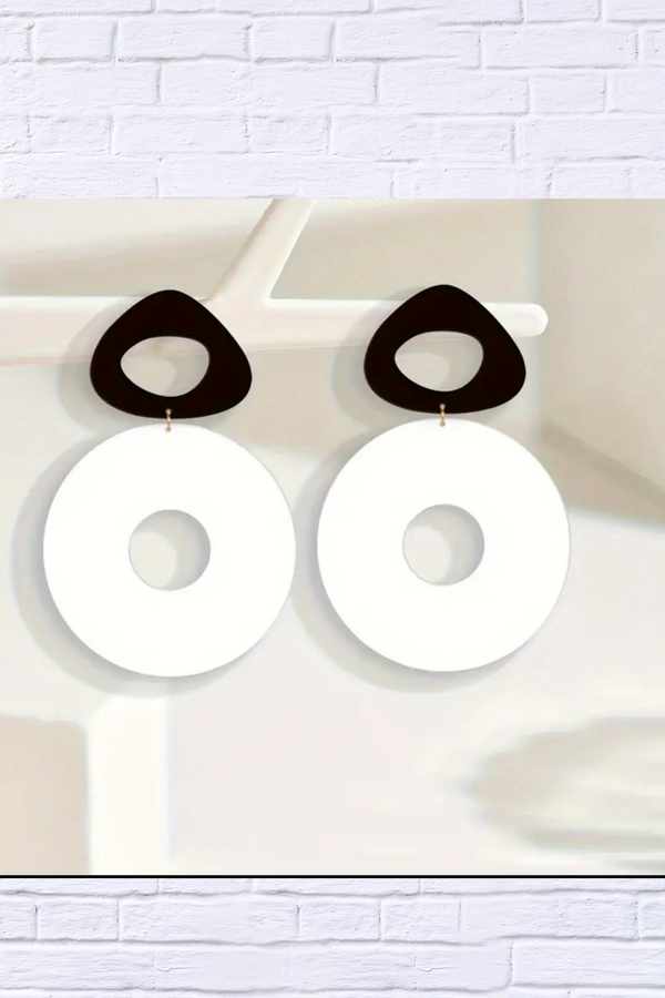 Ebony and Ivory Earrings