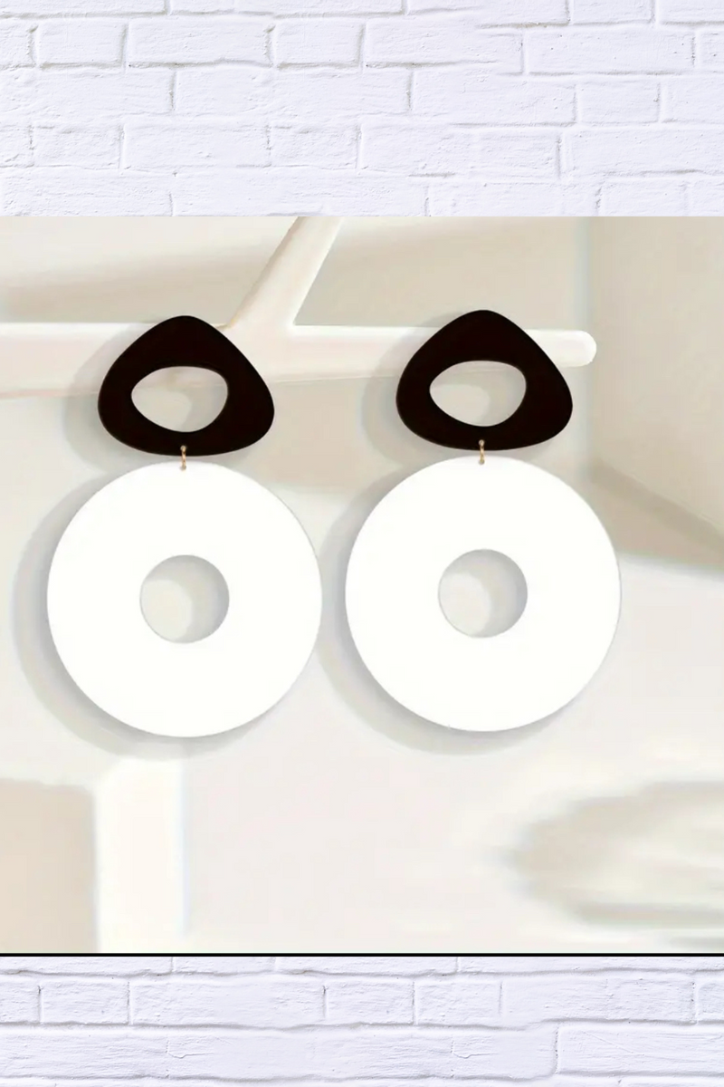 Ebony and Ivory Earrings