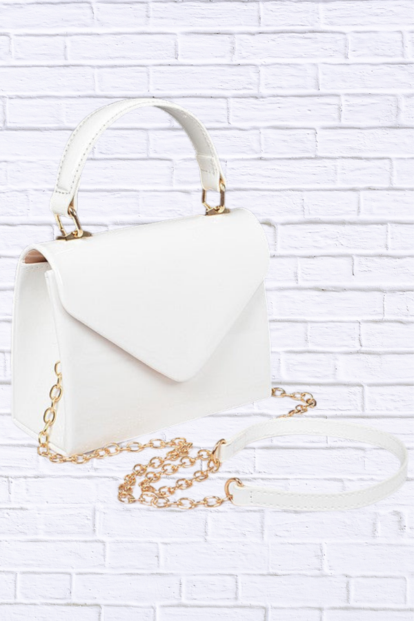 Patent Leather Top Handle Swing Bag