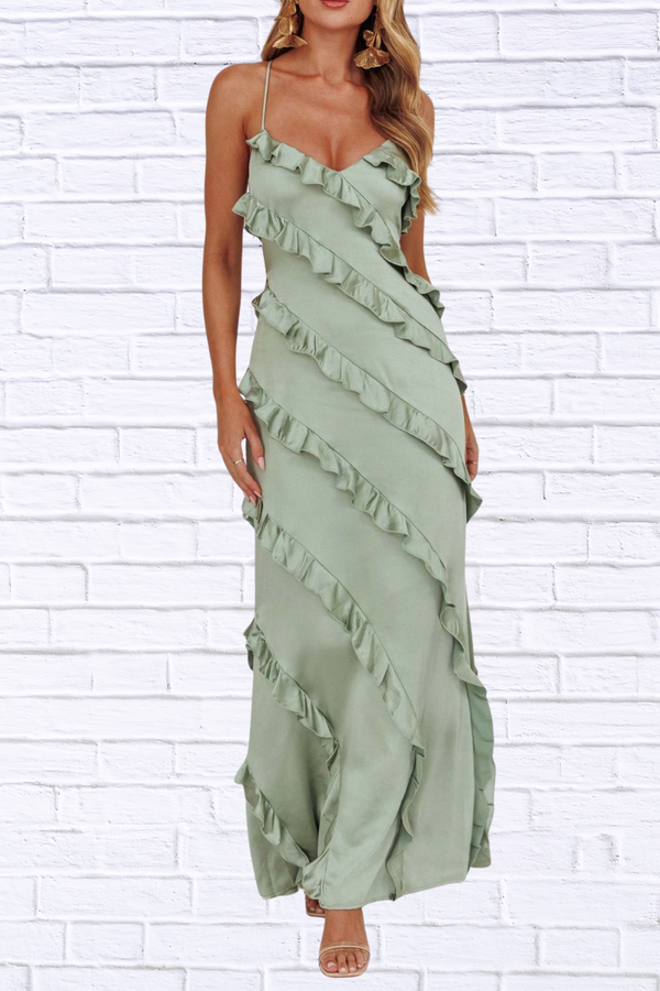 Lace Floral Maxi Dress for Women