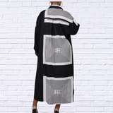 Plus Long Geometric Patterns Shirts Dress(Belt Not Included)