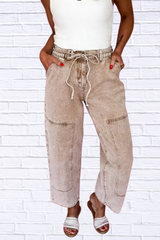 Acid Wash Wide Leg Jeans