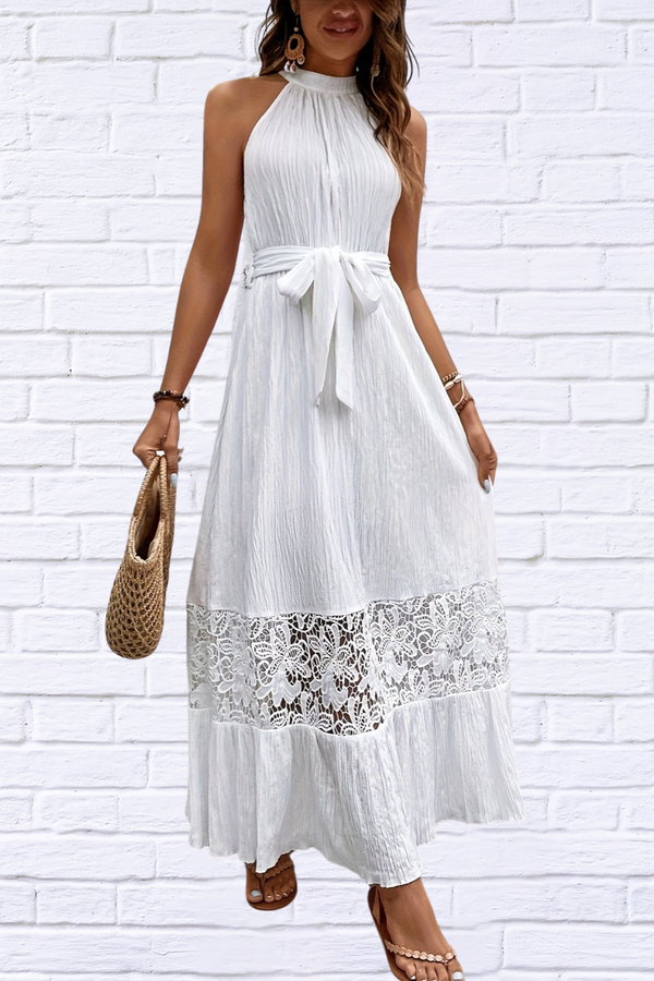 Lace Detail Sleeveless Maxi Cami Dress