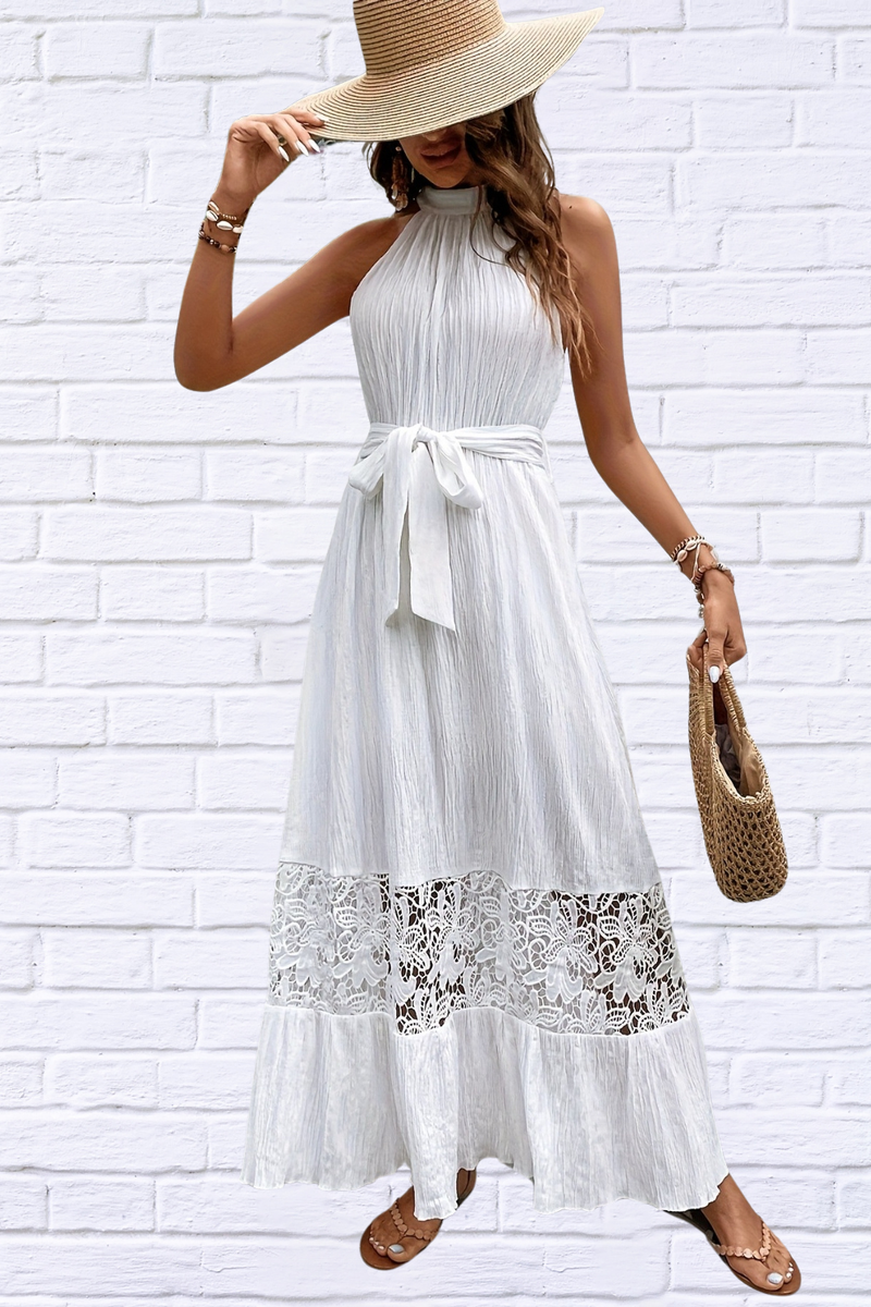 Lace Detail Sleeveless Maxi Cami Dress