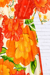 Floral Print V-Neck Maxi Dress