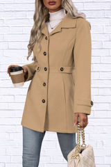 Jamie Collared Neck Button Up Coat