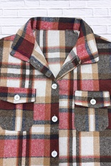 Scarlet Casual Plaid Button-Down Shacket – Women’s Soft Brushed Plaid Jacket for Fall & Winter Layers