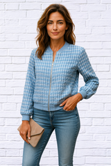 Effortless Edge: Zip Up Long Sleeve Jacket