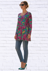 Sibella Pleated Front Long Sleeve Blouse