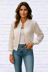 Effortless Edge: Zip Up Long Sleeve Jacket