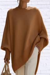 Oversized Batwing Sleeve Round Neck Sweater