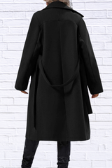 Double-Breasted Tie Waist Coat