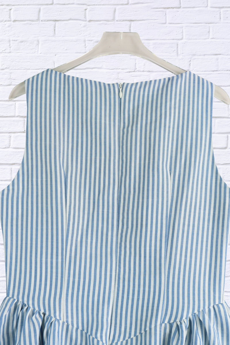 Sleeveless Striped Midi Dress
