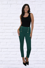 High Waist Sailor Skinny Pants