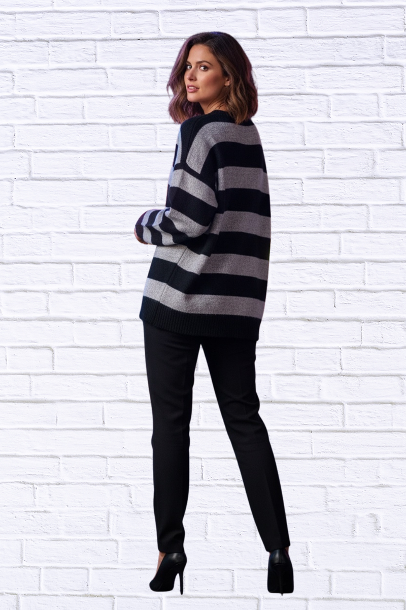 Ellis Black and Grey Sweater