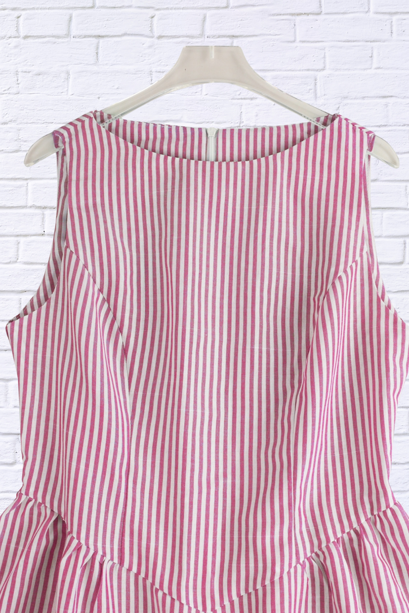 Sleeveless Striped Midi Dress