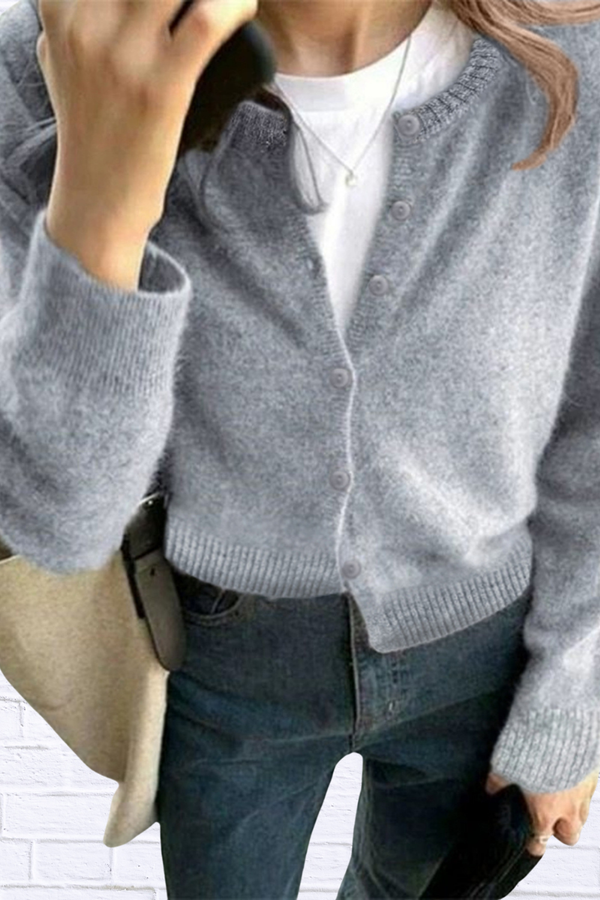 Button-Up Long Sleeve Cardigan