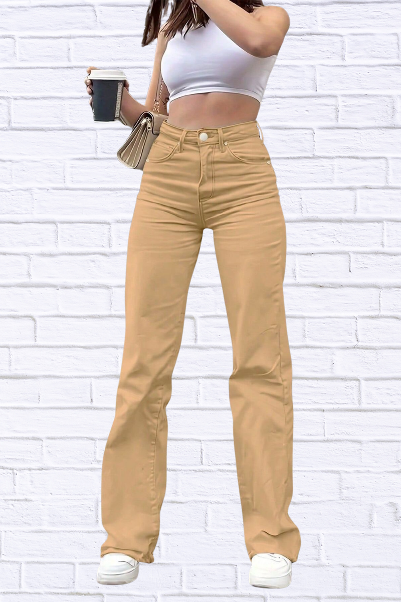 High-Waisted Wide Leg Jeans