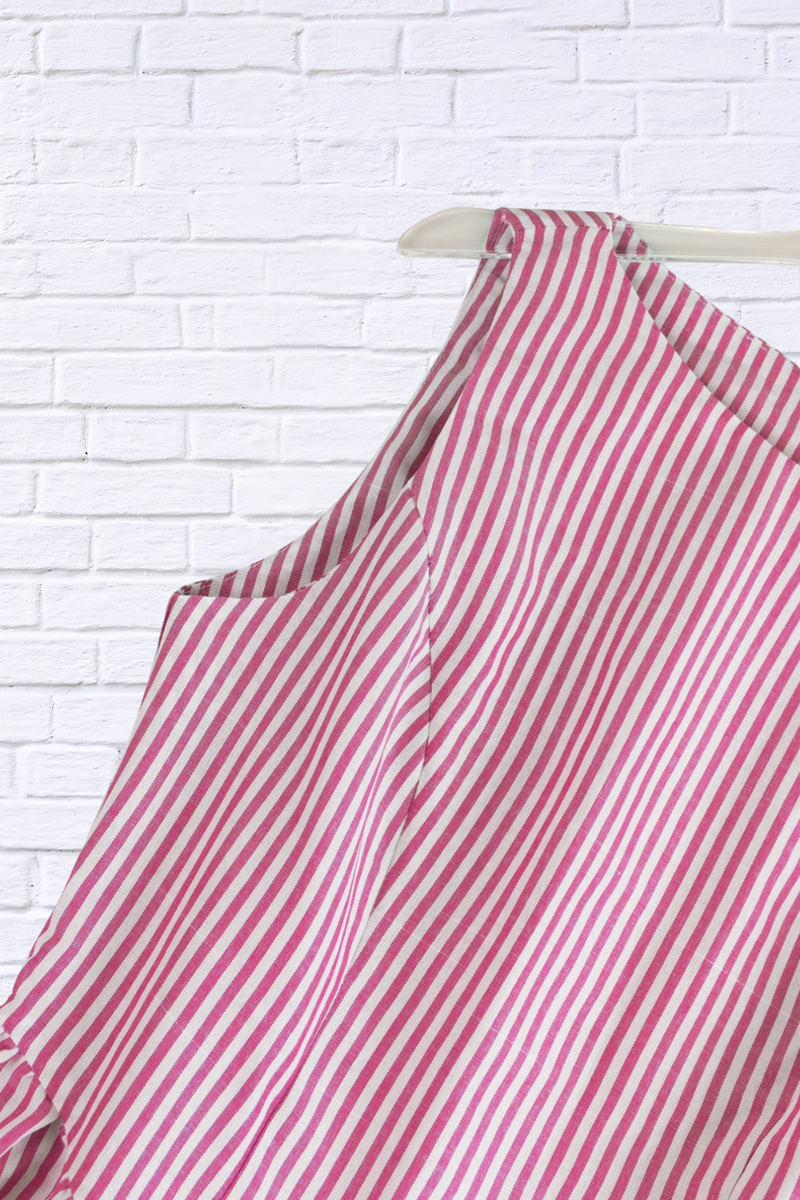 Sleeveless Striped Midi Dress