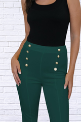 High Waist Sailor Skinny Pants