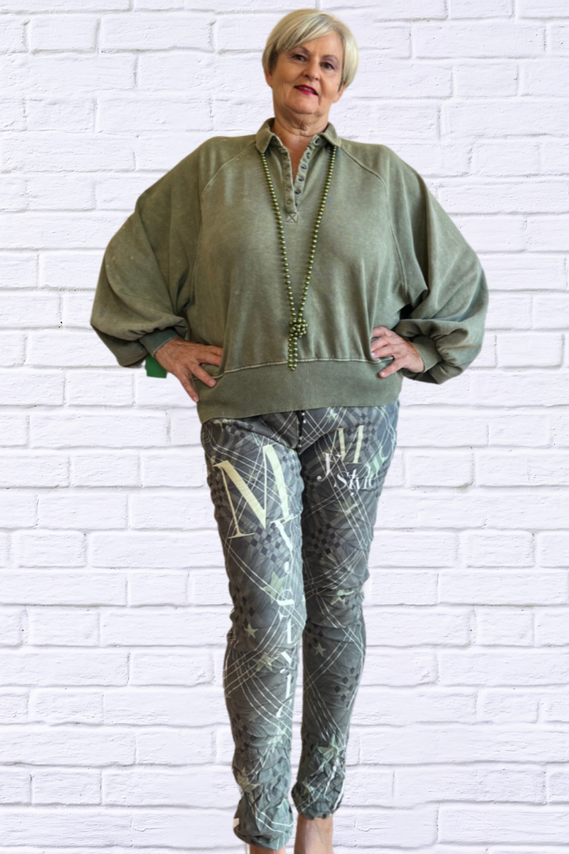 Washed French Terry Top - LONG SLEEVE