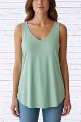 Women’s Soft Knit V-Neck Sleeveless Top – Lightweight Summer Tank in Multiple Colors