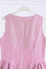 Sleeveless Striped Midi Dress