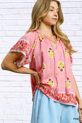 Umgee Boho Bloom Border Top