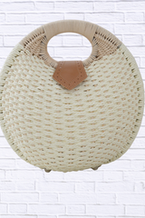 Straw Braided Round Handbag
